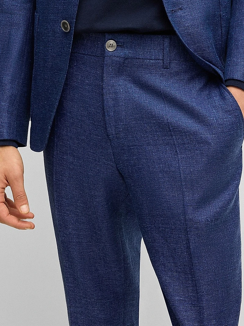 Formal Trousers Micro-Patterned Stretch Fabric