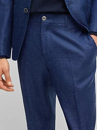 Formal Trousers Micro-Patterned Stretch Fabric
