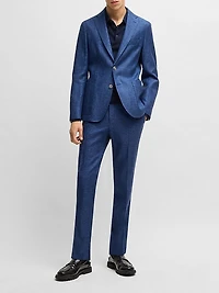 Formal Trousers Micro-Patterned Stretch Fabric