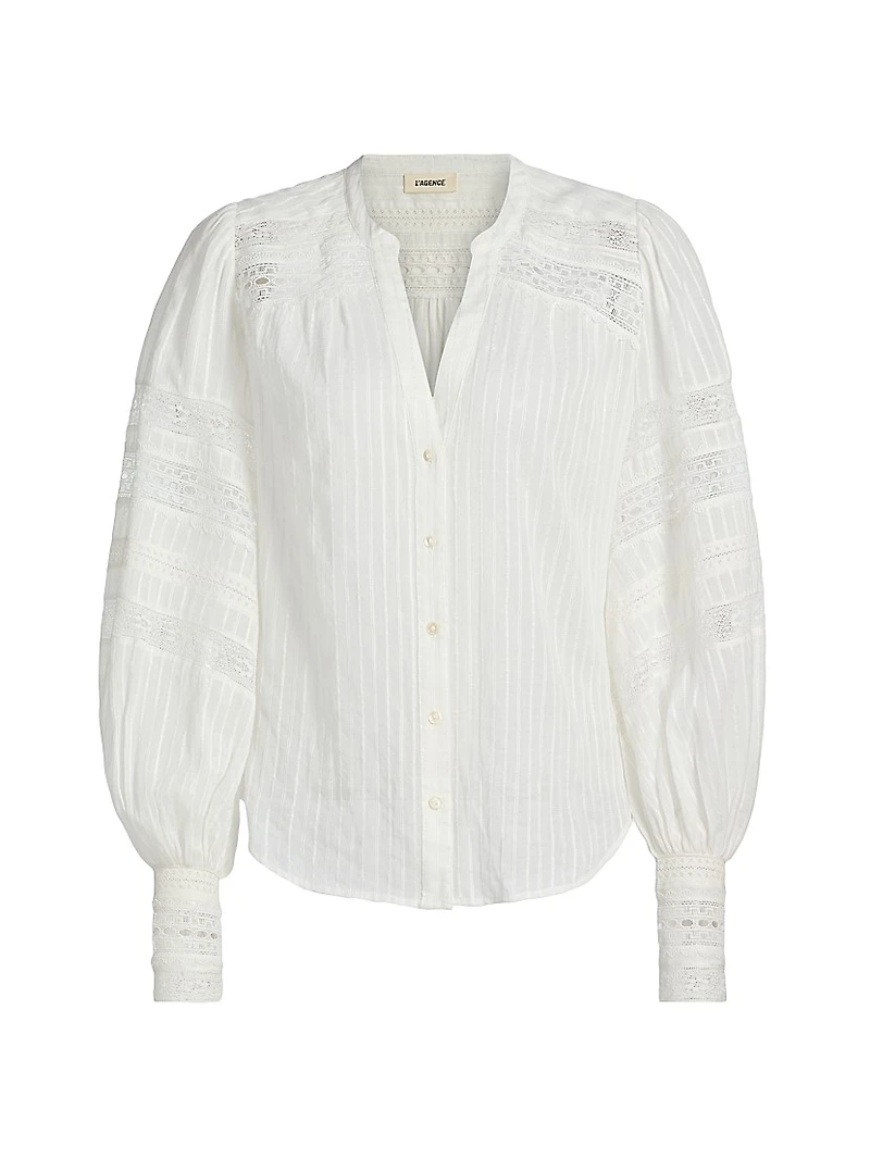 Kiera Trim Cotton Blouse