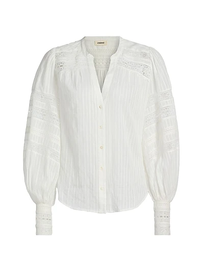 Kiera Trim Cotton Blouse