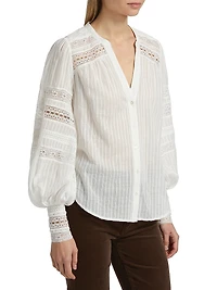 Kiera Trim Cotton Blouse