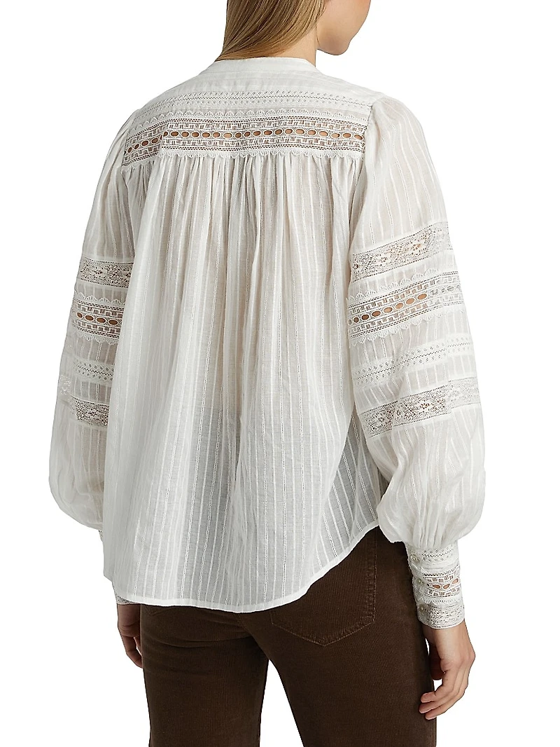 Kiera Trim Cotton Blouse
