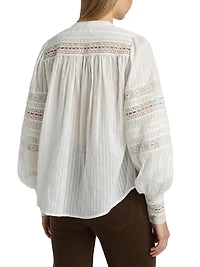 Kiera Trim Cotton Blouse
