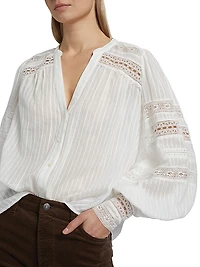 Kiera Trim Cotton Blouse