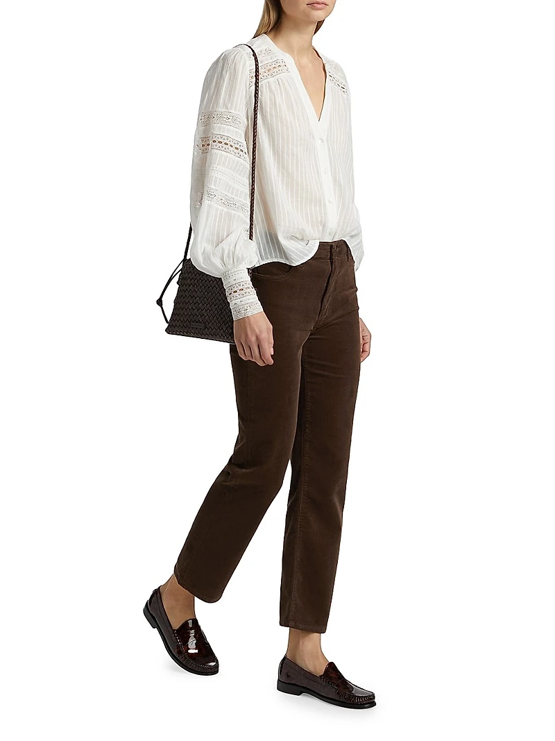 Kiera Trim Cotton Blouse