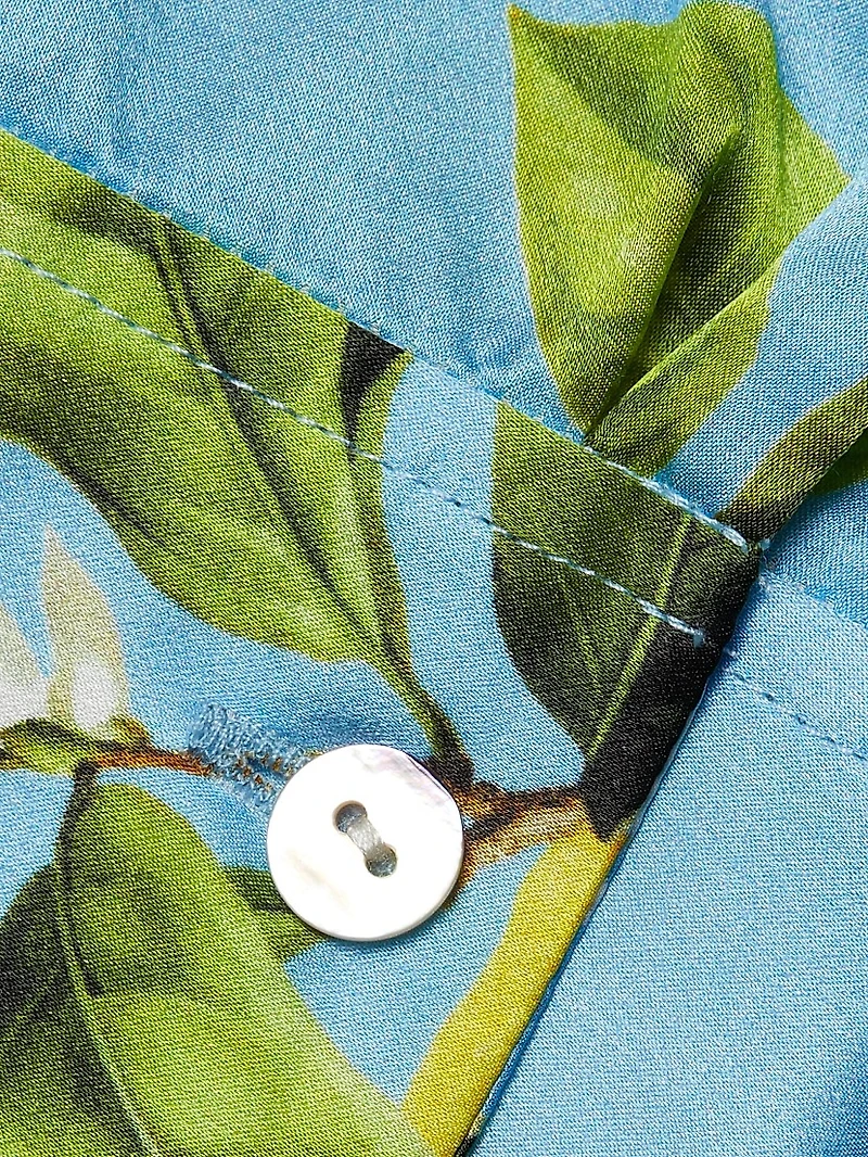 Tyler Lemon Print Silk Shirt