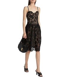 Flyn Sweetheart Lace Midi-Dress
