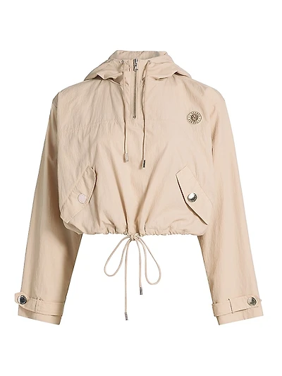 Bronwyn Cropped Windbreaker Hoodie