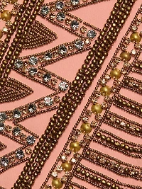 Blossom Embellished Cotton Cropped Jacket