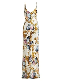 Serita Floral Silk Maxi Dress