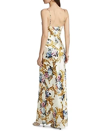 Serita Floral Silk Maxi Dress