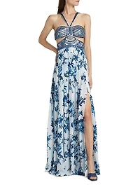 Annistyn Floral Embellished Gown
