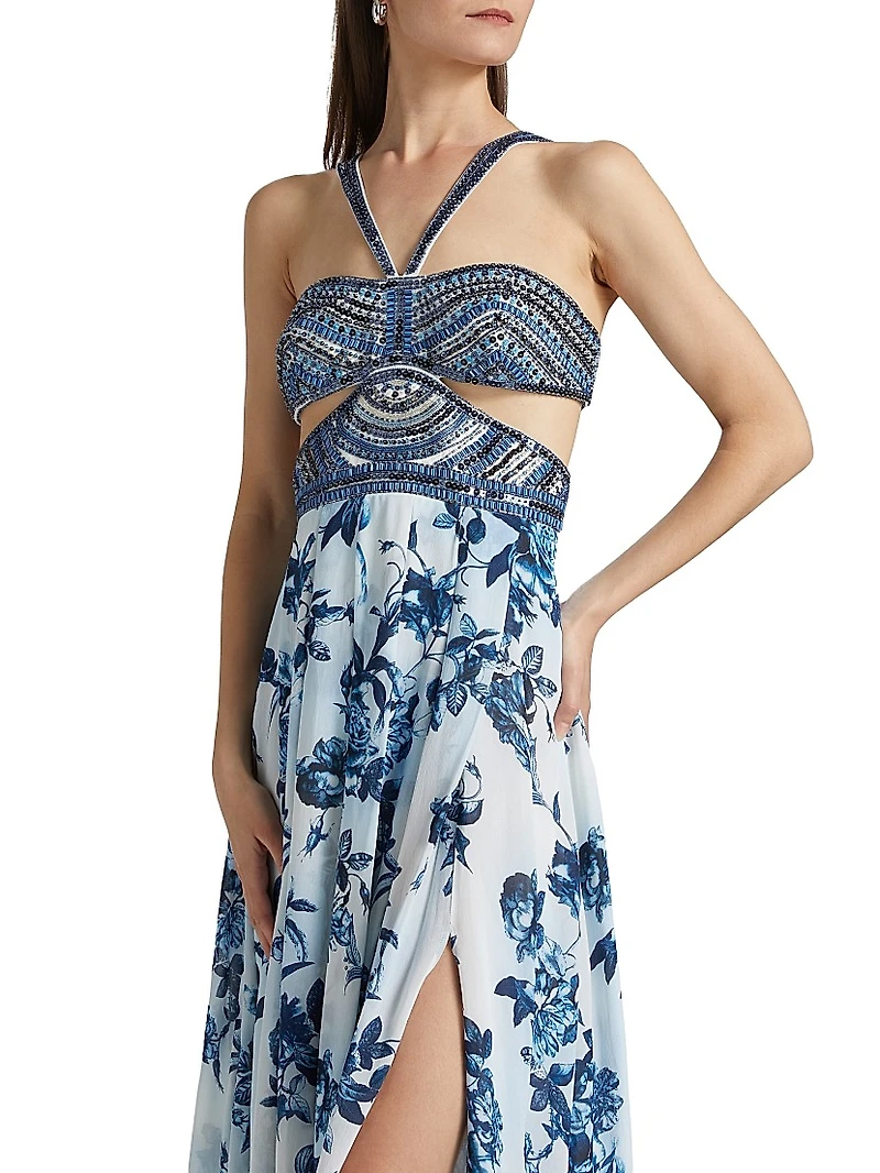 Annistyn Floral Embellished Gown