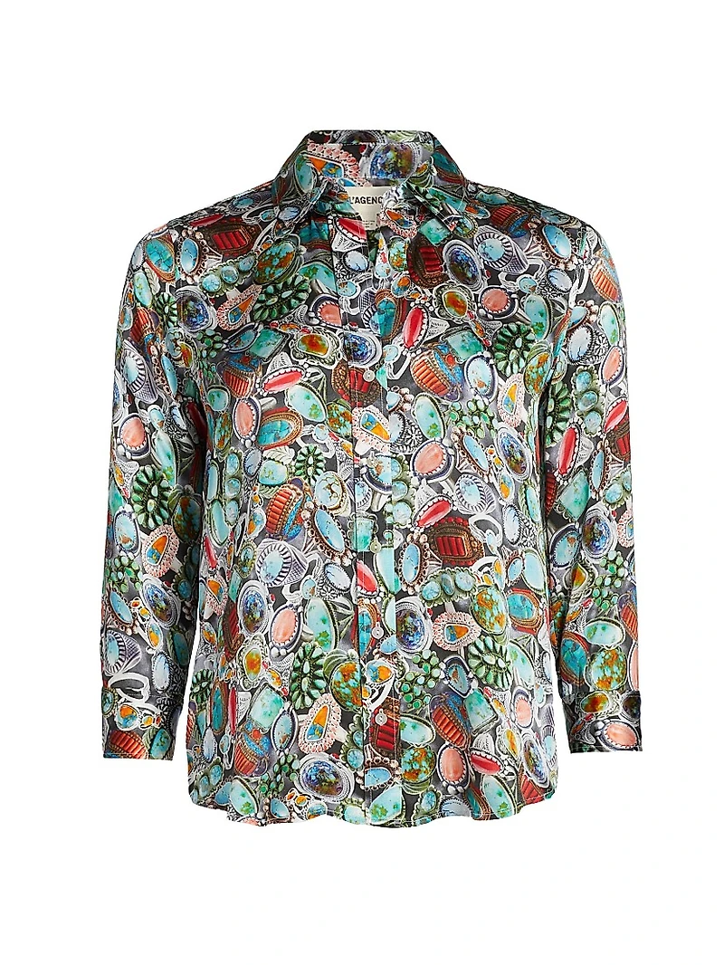 Dani Floral Silk Blouse