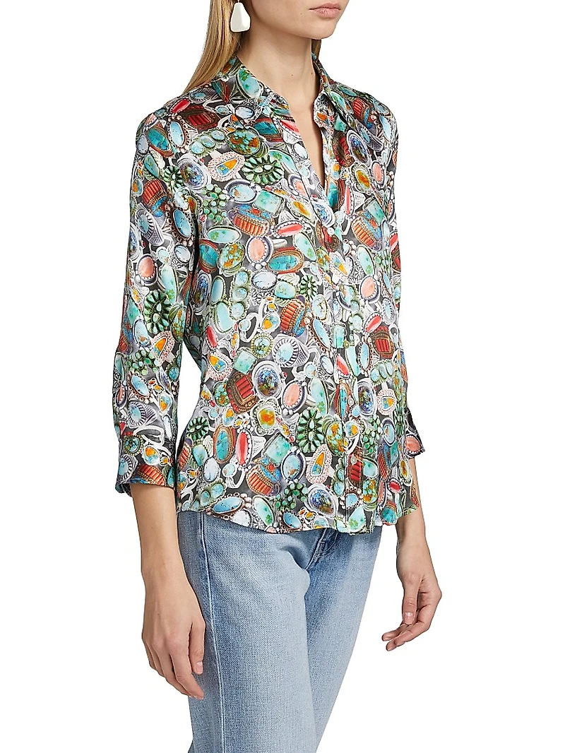 Dani Floral Silk Blouse