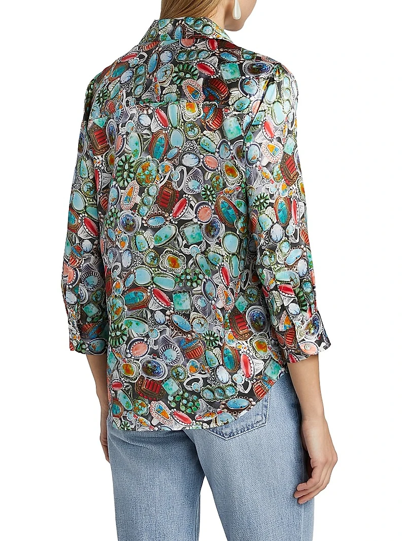 Dani Floral Silk Blouse