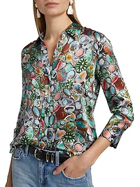 Dani Floral Silk Blouse