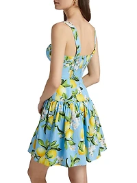 Jai Floral Cotton-Blend Minidress