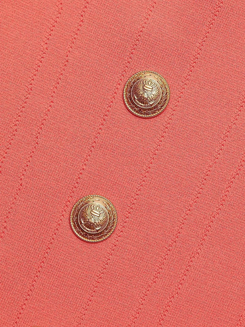 Saga Knit Corset Button-Front Top