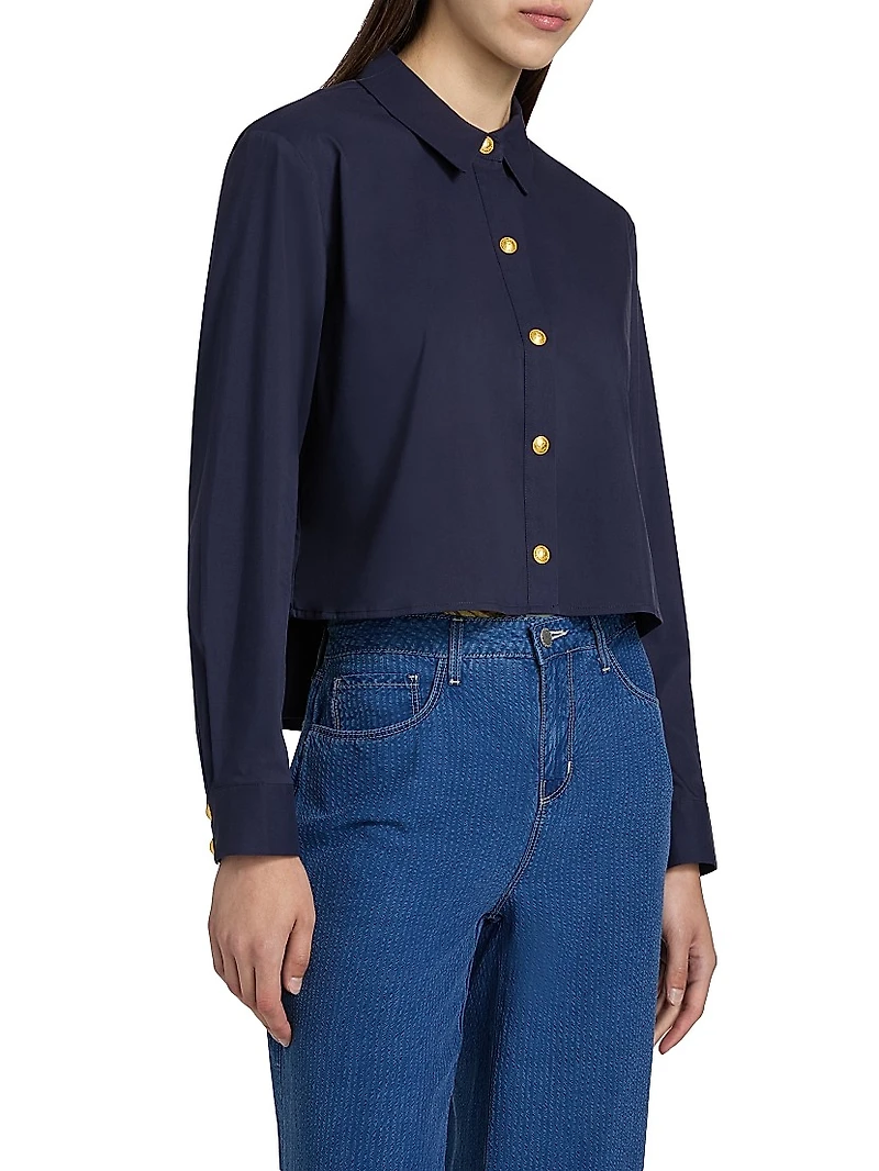 Cosette Crop Hi-Low Shirt