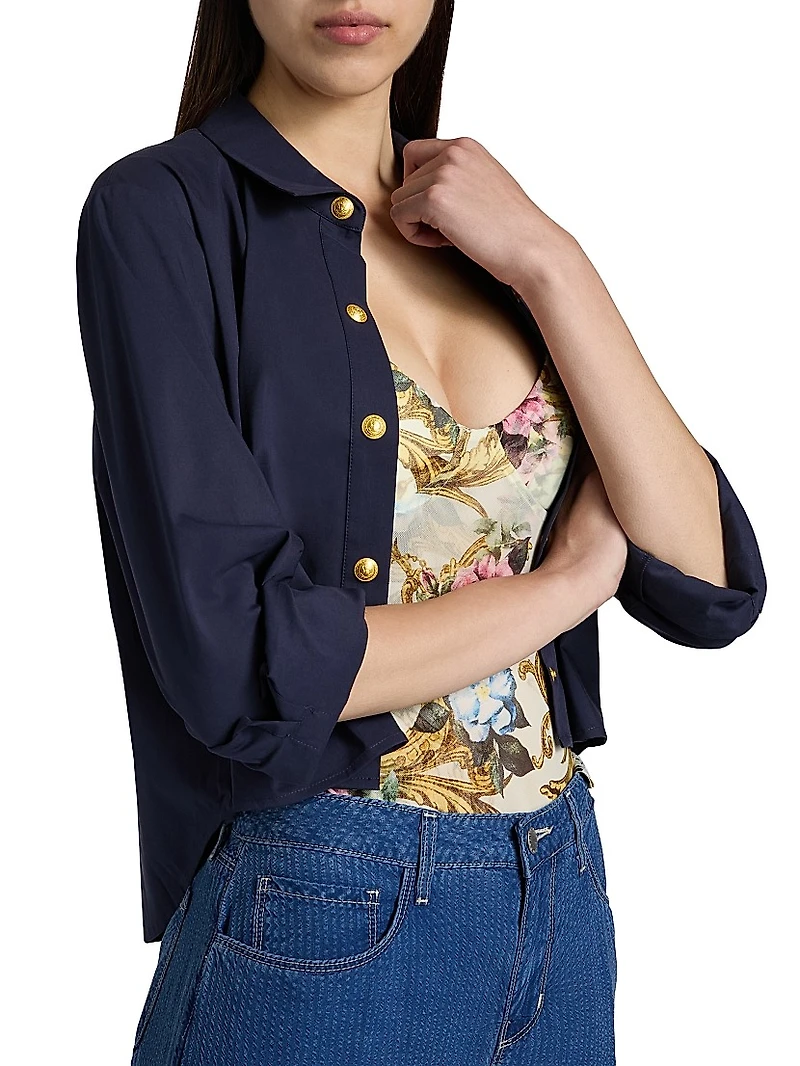 Cosette Crop Hi-Low Shirt