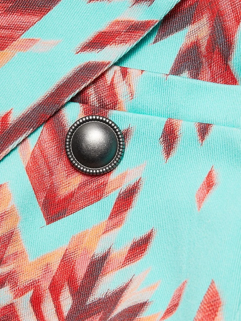 Marie Printed Double-Breasted Blazer