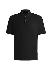 Mercerized-Cotton Polo Shirt with Script Logo