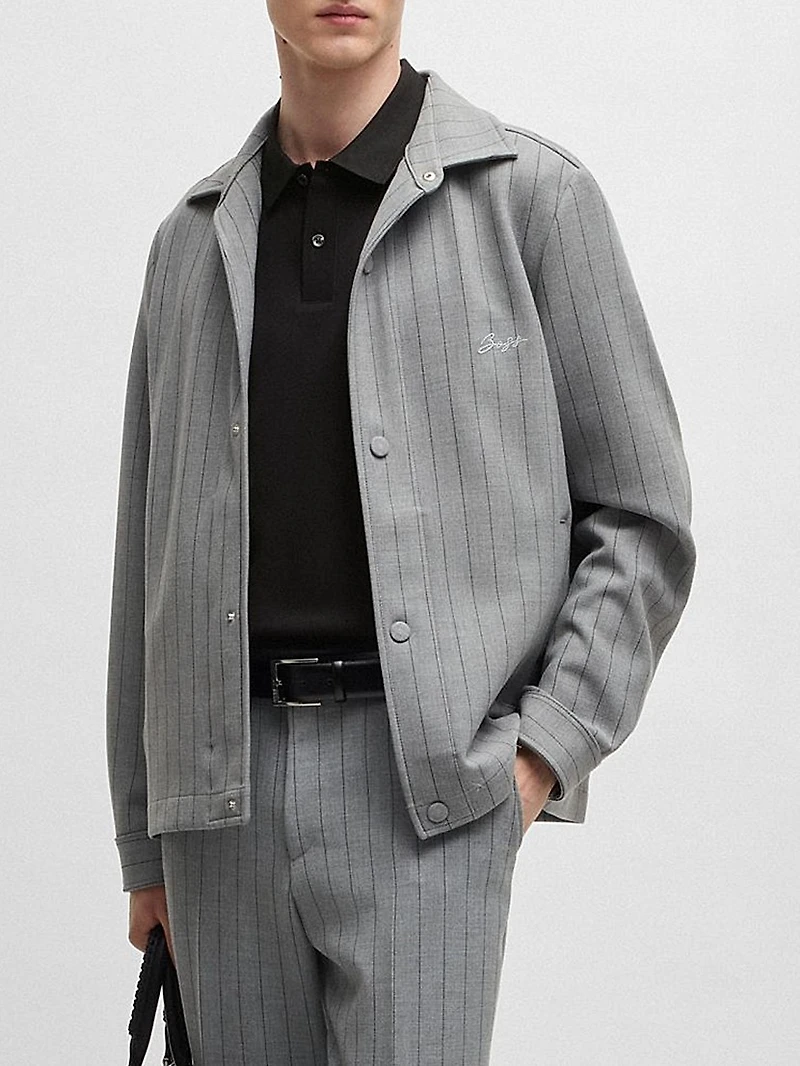 Mercerized-Cotton Polo Shirt with Script Logo