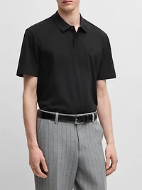 Mercerized-Cotton Polo Shirt with Script Logo