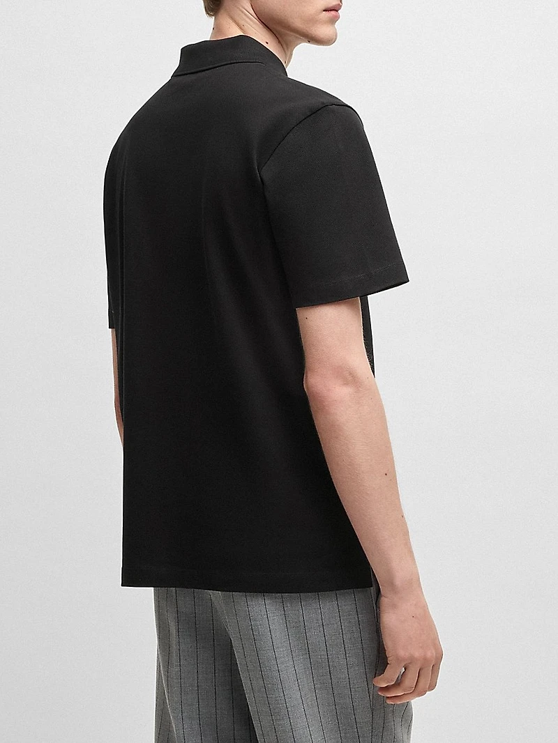 Mercerized-Cotton Polo Shirt with Script Logo