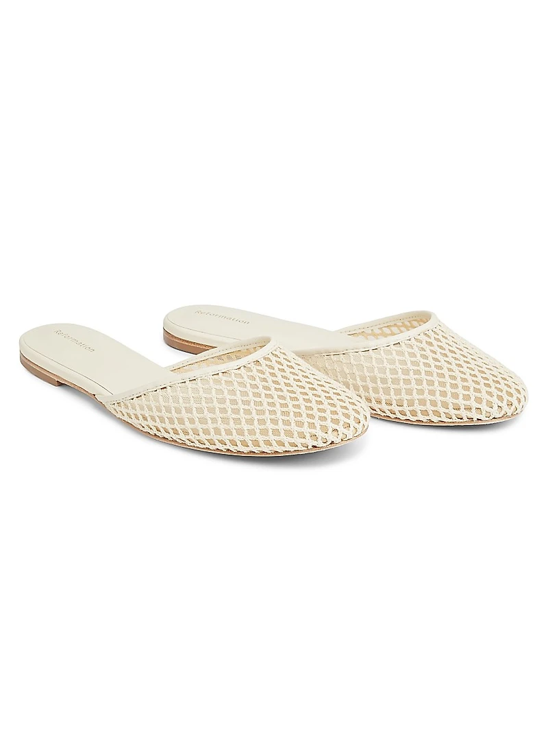 Melly Crochet Flat Mules