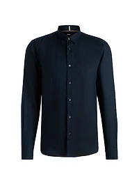 Regular-Fit Button-Down Shirt Linen