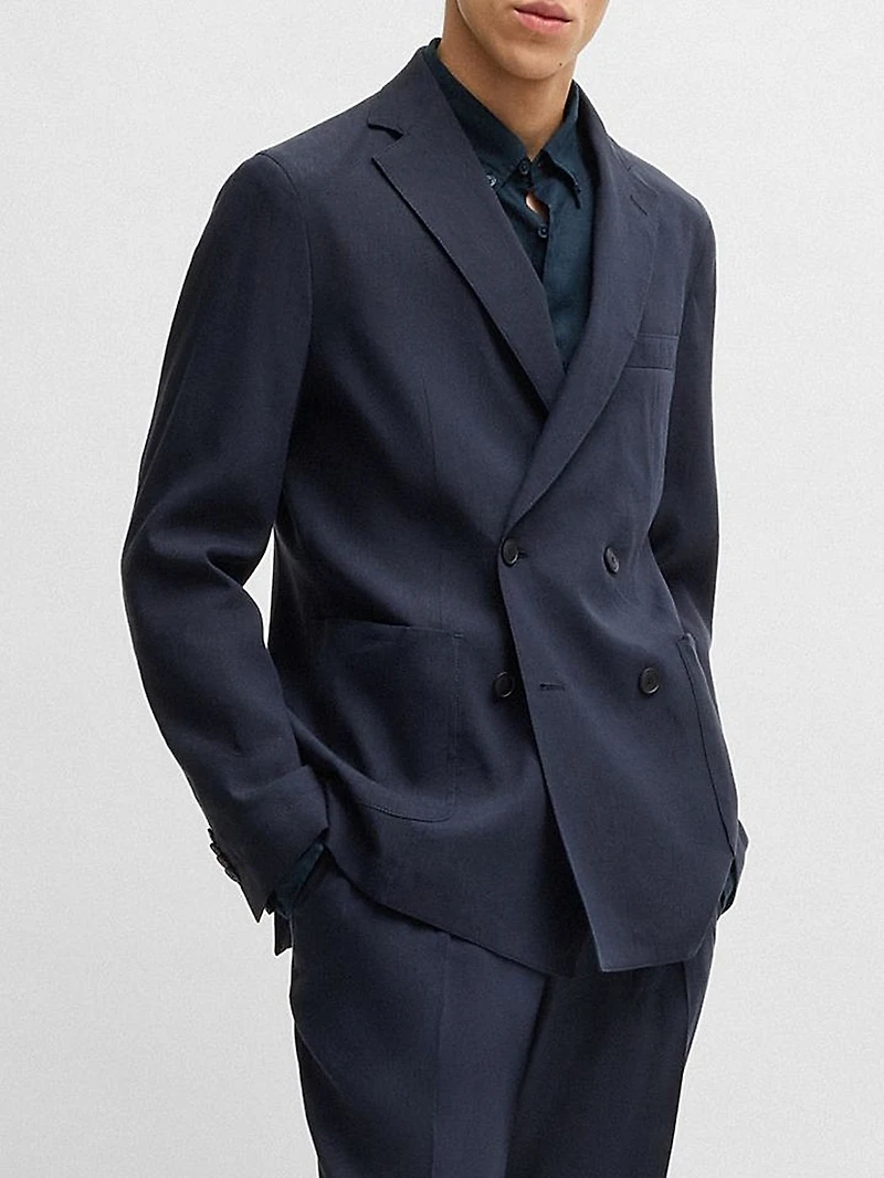 Regular-Fit Button-Down Shirt Linen