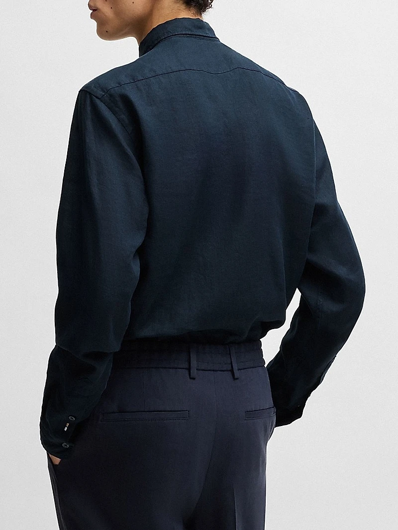 Regular-Fit Button-Down Shirt Linen