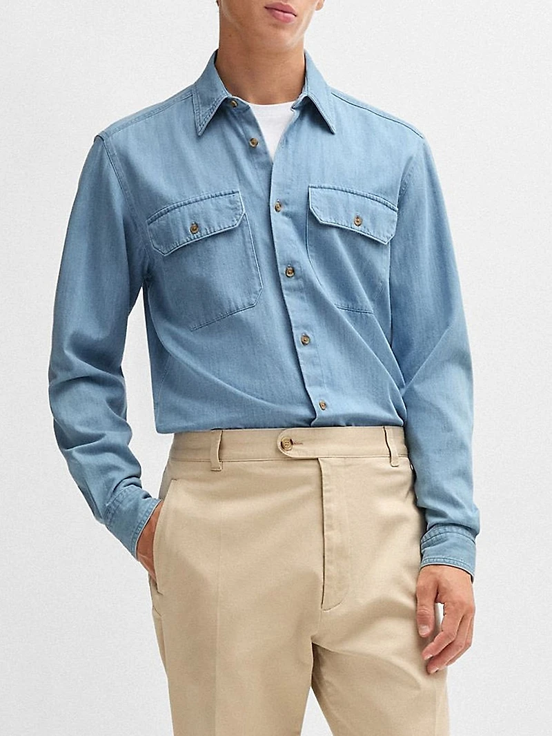Regular-Fit Shirt Cotton Denim