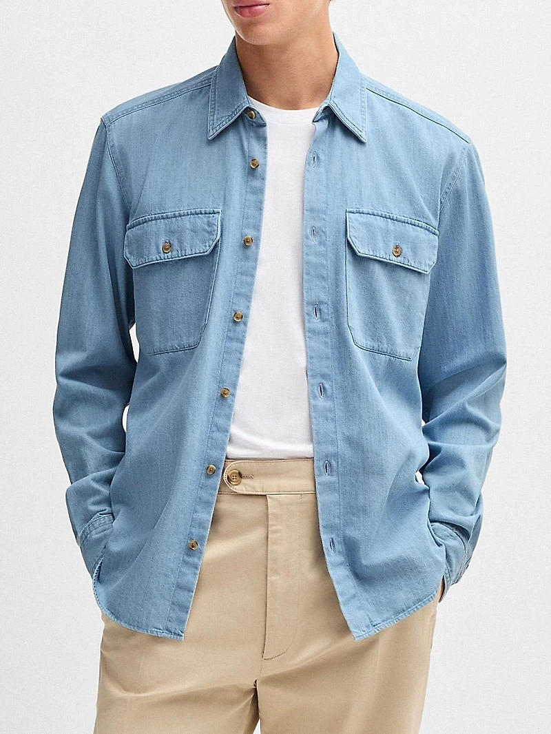 Regular-Fit Shirt Cotton Denim