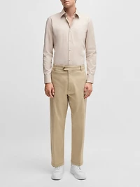 Slim-Fit Shirt Easy-Iron Stretch-Cotton Twill