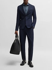 Casual-Fit Shirt Micro-Check Stretch Cotton