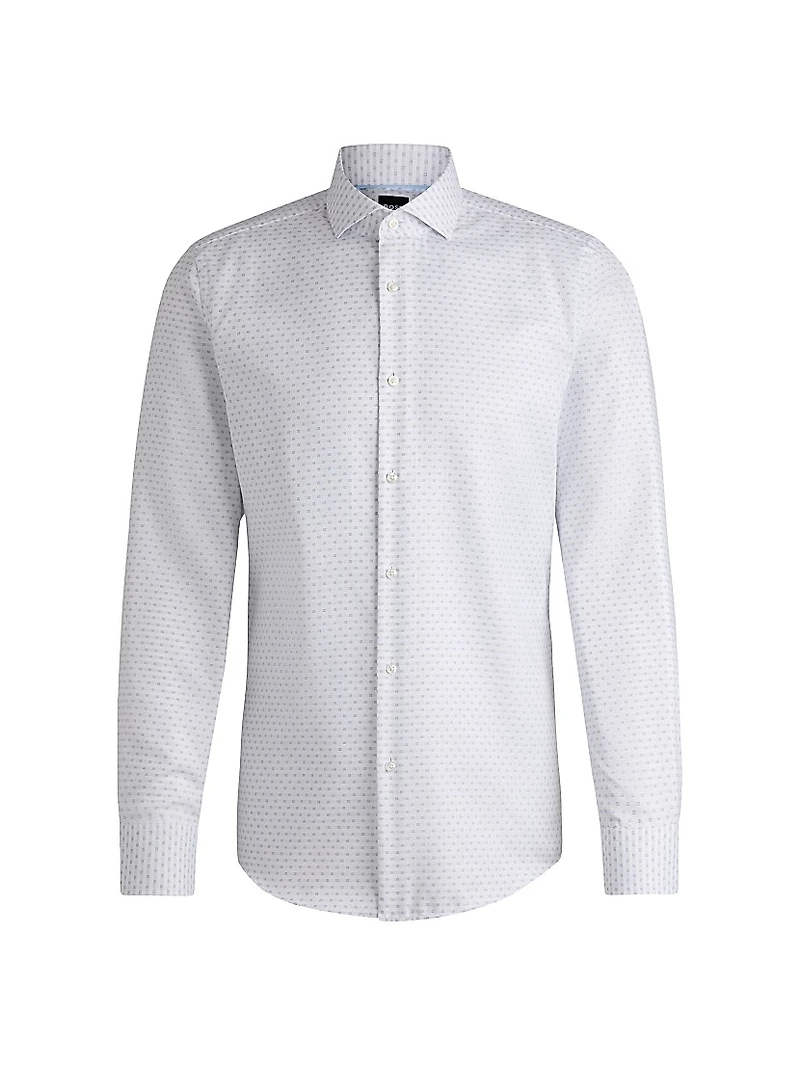 Slim-Fit Shirt Structured Cotton