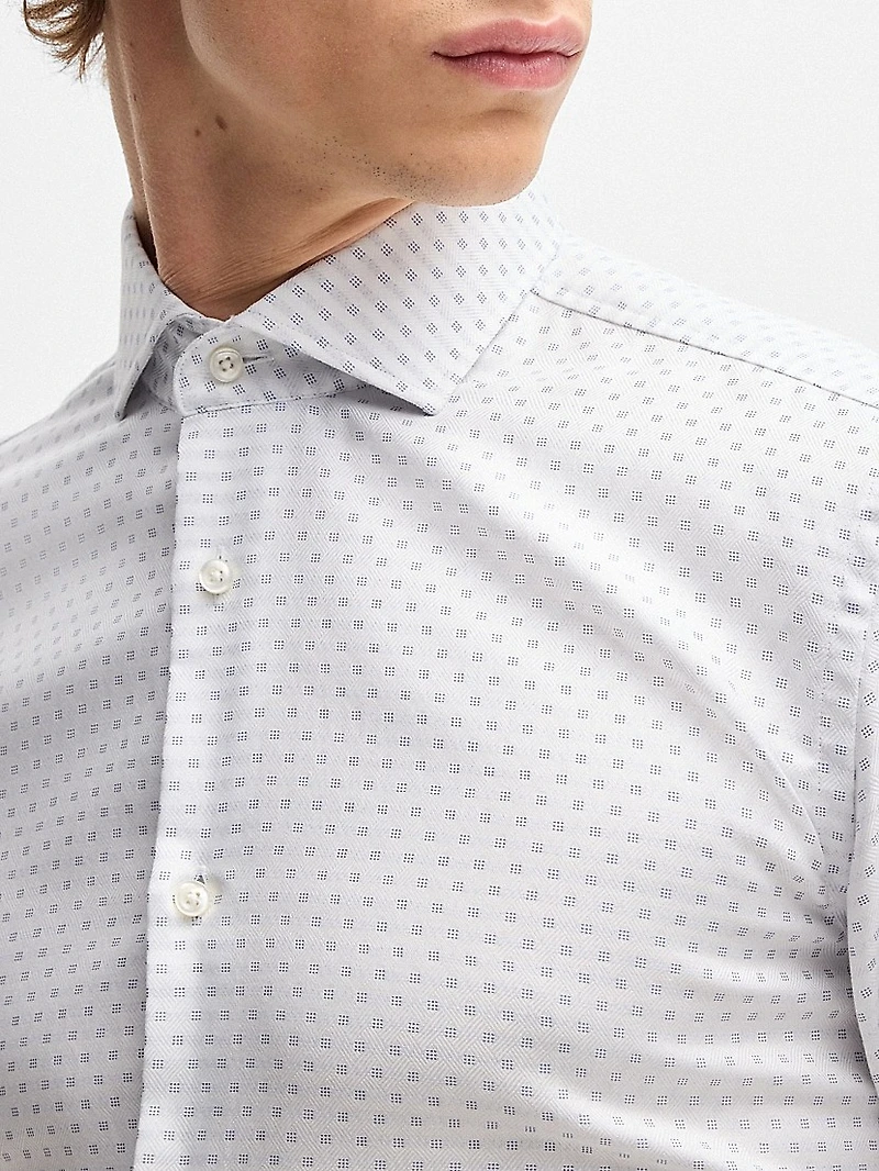 Slim-Fit Shirt Structured Cotton