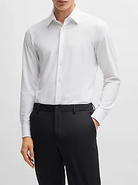 Slim-Fit Shirt Italian-Made Performance-Stretch Seersucker