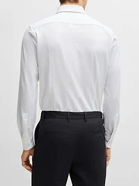 Slim-Fit Shirt Italian-Made Performance-Stretch Seersucker