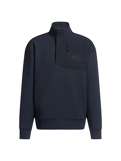 Super-Stretch Sweatshirt with Stormflap Detail