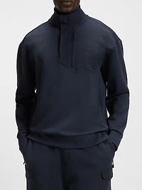 Super-Stretch Sweatshirt with Stormflap Detail