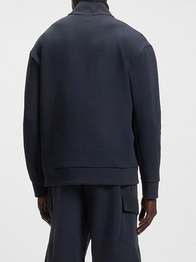 Super-Stretch Sweatshirt with Stormflap Detail