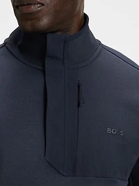Super-Stretch Sweatshirt with Stormflap Detail