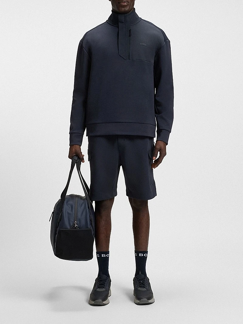 Super-Stretch Sweatshirt with Stormflap Detail