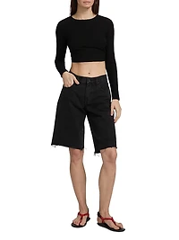 Mica Boyfriend Denim Shorts