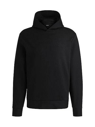 Regular-Fit Hoodie a Pinstripe Cotton